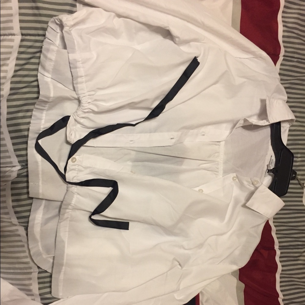 White blouse button down